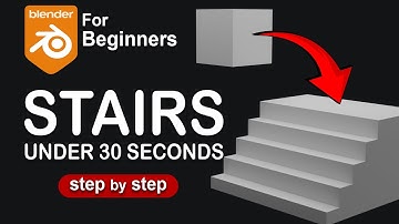 Quick Stairs Modeling in Blender – 30 Second Challenge #blender #tutorial #polyeevee