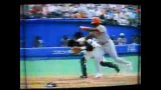 Rod Allen forearm shiver that led to the infamous mound charge
