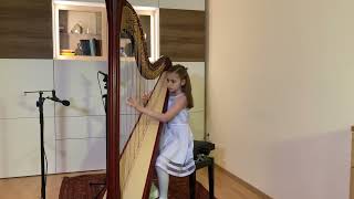 F. J. Naderman – Sonata № 2, mvt 1. Aryana Devine - 9 year ald harpist.