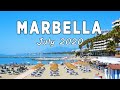 Marbella Beach Walk in July 2020, Malaga, Costa del Sol, Spain [4K]