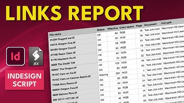 InDesign Script Links Report