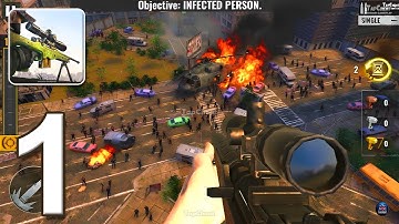 Sniper Zombies - Gameplay Walkthrough Part 1 - Become Zombie City Sniper (Android, iOS)