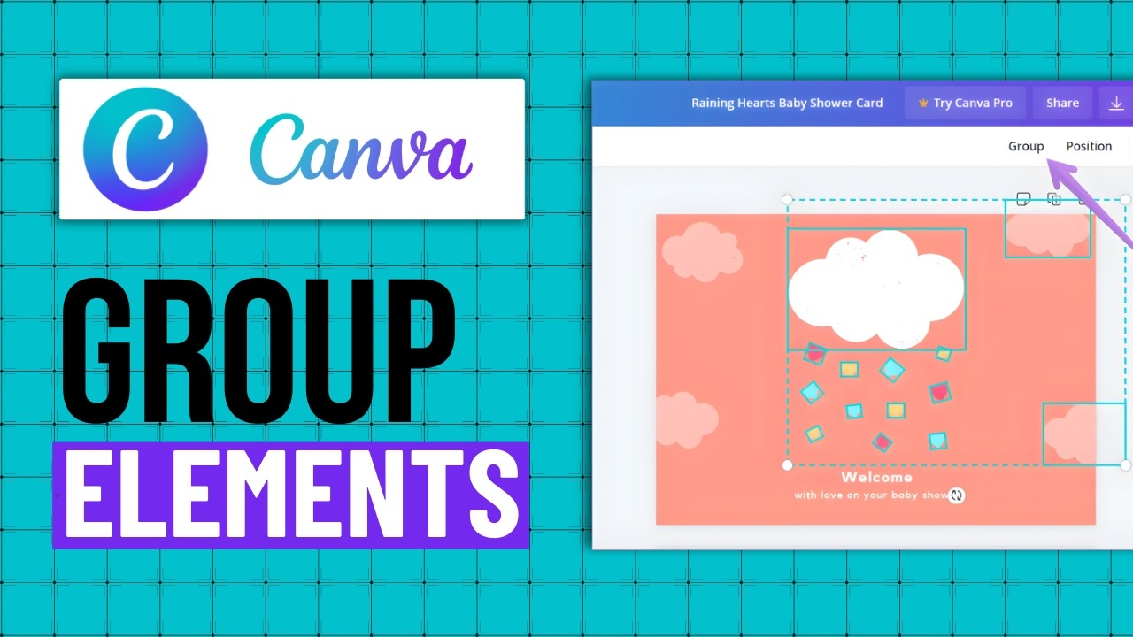 How To Group Elements In Canva (Step By Step) - YouTube