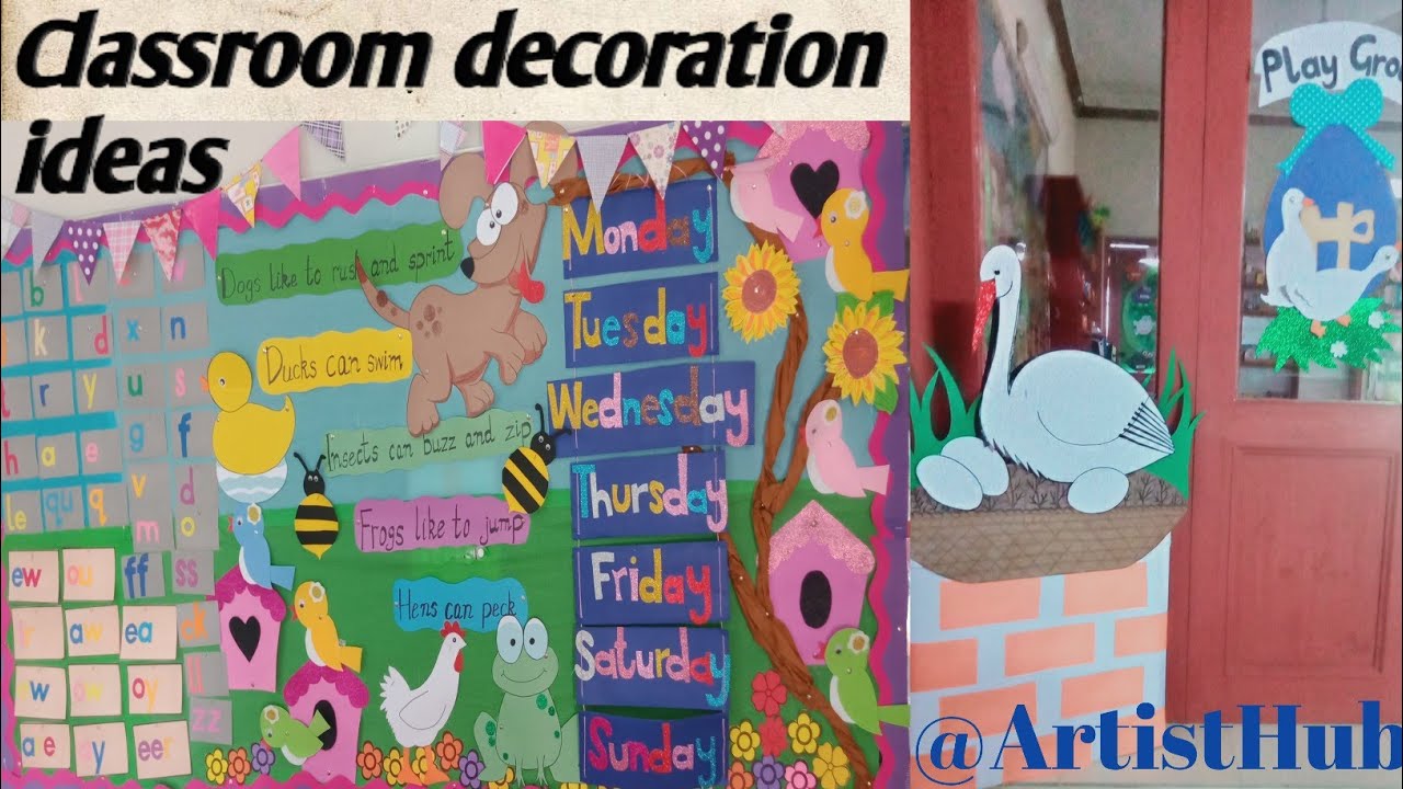 Classroom decoration ideas /how to decor Montessori School - YouTube