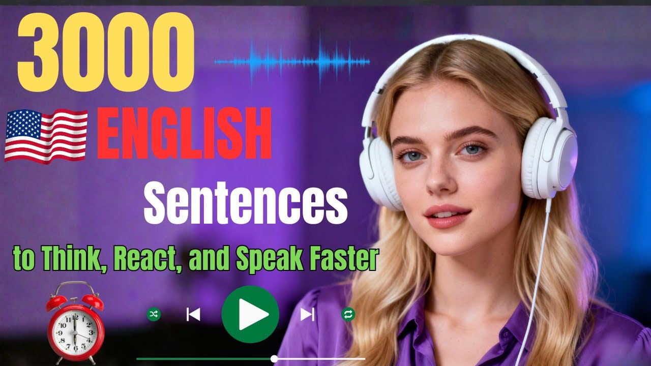 3000 Sentence Drills to Think in English & Speak Faster (3 Hours)