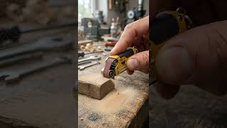 Mini Power Tool in Action! Tiny Drill Working on Real Wood 🔧 #Shorts#miniaturetools