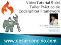 VideoTutorial 9 del Taller Práctico de Codeigniter Framework. CRUD con MySQL parte 1