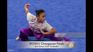 WUSHU Changquan Finals  ♀️ 🇲🇲🥇, 🇮🇩🥈,🇲🇾🥉 | SEA Games 2023 Cambodia