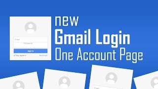 New Gmail One Account Login page