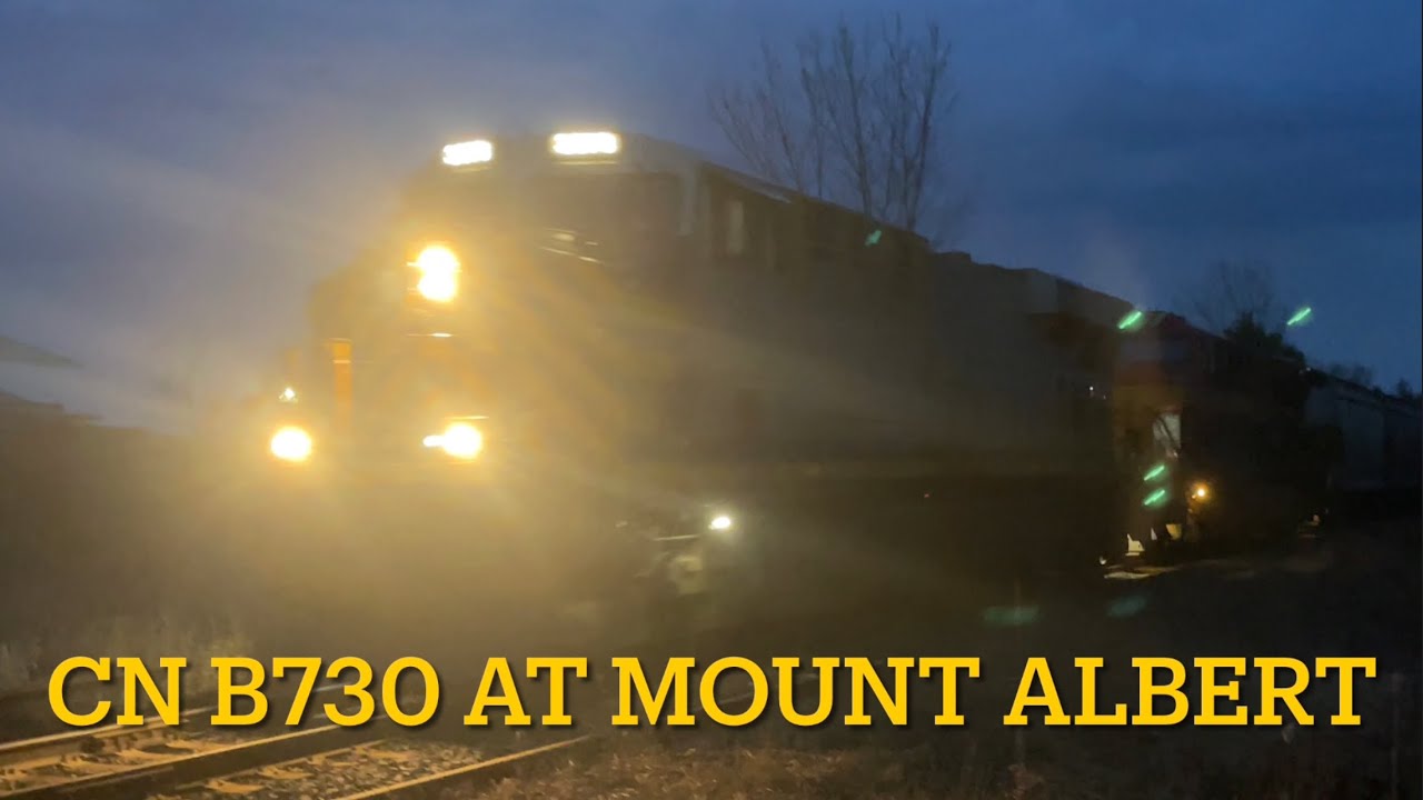 (Kansas City Southern) Long CN B730 with CREX 3978, KCS 5023, CN 3118, and CN 2866 at Mount Albert