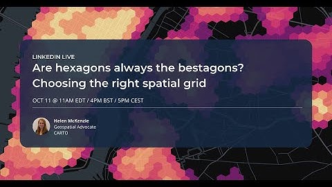 Are hexagons always the bestagons? Choosing the right spatial grid