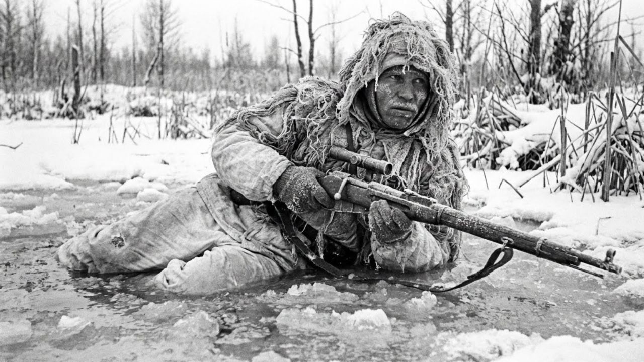 Его «запрещенный» способ дышать позволял снайперу лежать в ледяной воде 4 часа