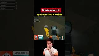 Jonathan 1v2 White wakers 🔥 Apex Vs LSD Vs WW Fight 🤯 #esports #bgmi #gaming #bmps2026 #jonathan