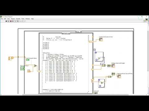 Manual Load flow in Labview & MATLAB | Mathscript node in labview