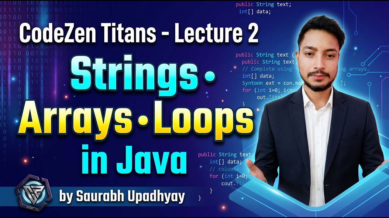 array : using string array in hashmap, java - youtube... DSA Lecture 2 | Strings, Arrays & Loops in Java | By Saurabh Upadhyay ...