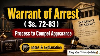 Warrant of Arrest (Ss. 72–83) Process to Compel Appearance | Notes & Explanation BNSS 2023
