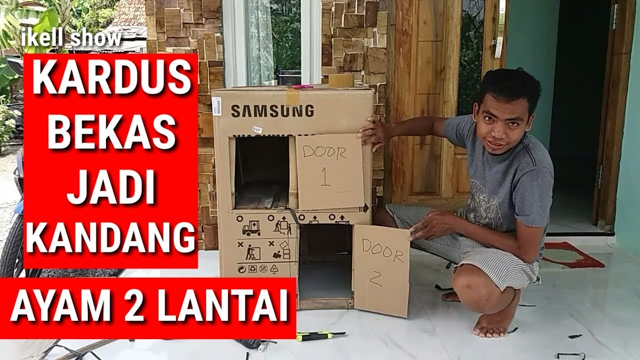 Tutorial Membuat Kandang Ayam  2 Lantai Dari  Kardus  Bekas