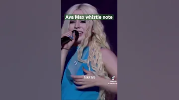 Ava Max does a whistle note while performing Torn