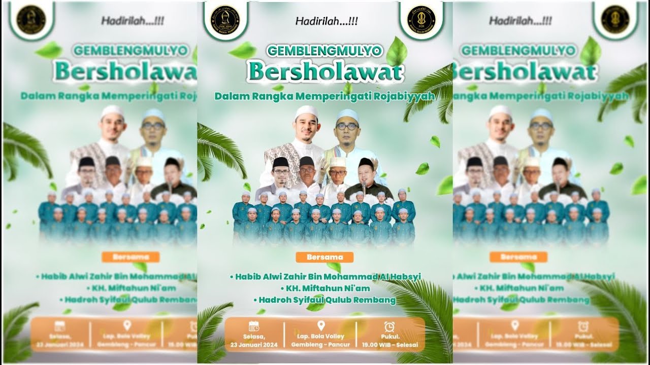 LIVE STREAMING GEMBLENGMULYO BERSHOLAWAT DALAM RANGKA MEMPERINGATI ROJABIYYAH
