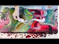 WOW 🤩 STUNNING 3D EFFECT / RING POUR WITH AUSSIE SLIDES Acrylic art pour painting MUST TRY 🤗