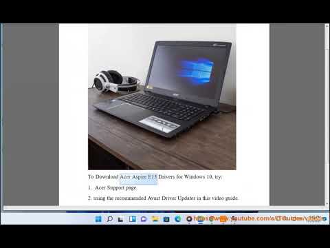 Download Acer Aspire E 15 Laptop Drivers for Windows 1087