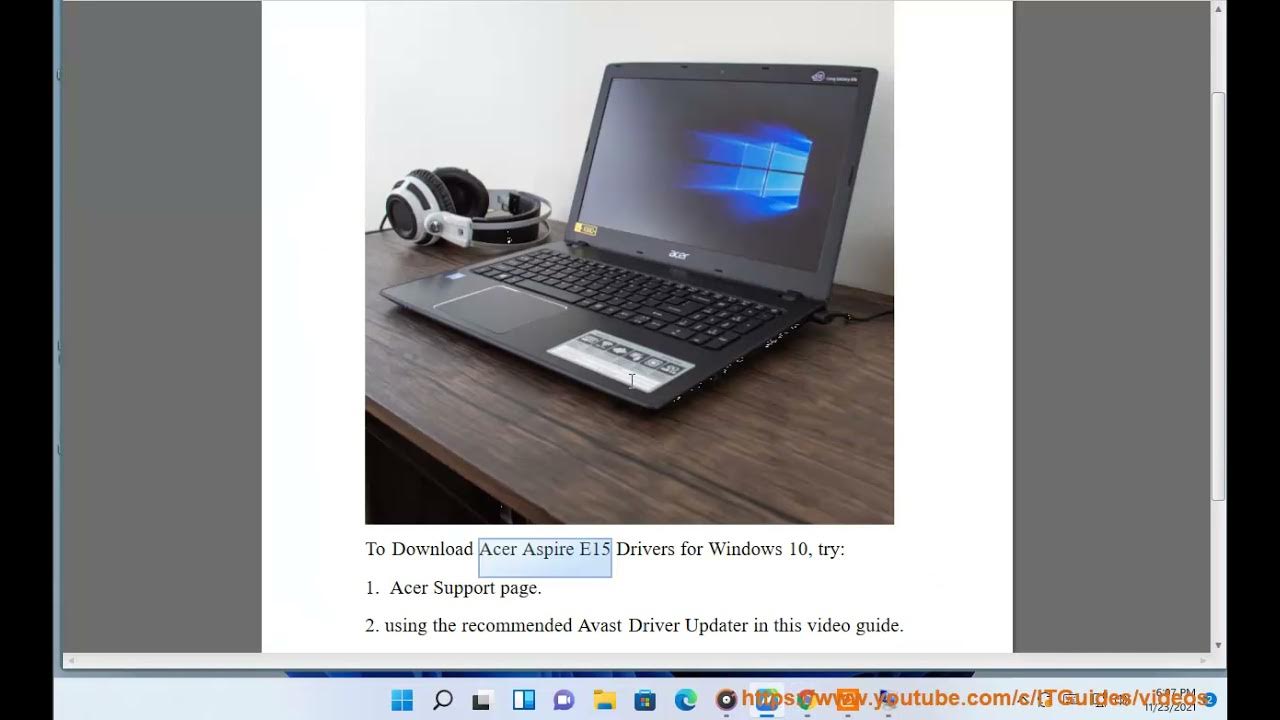 Download Acer Aspire E 15 Laptop Drivers for Windows 10/8/7 - YouTube