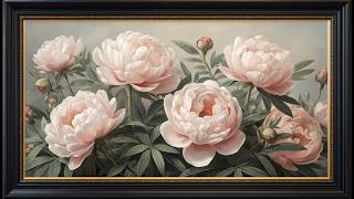 Blush Peony Elegance — Soft Floral Serenity in Bloom | 4K Luxury Frame TV Art screenshot 2