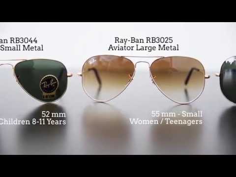 ray ban sunglasses sizes aviator
