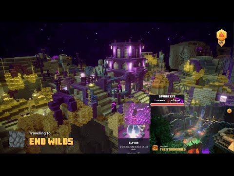 Going into the END WILDS and the STRONGHOLD! In Minecraft Dungeons