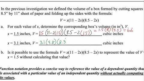Intro to Functions and Function Notation (mod 3.2i) Precalc