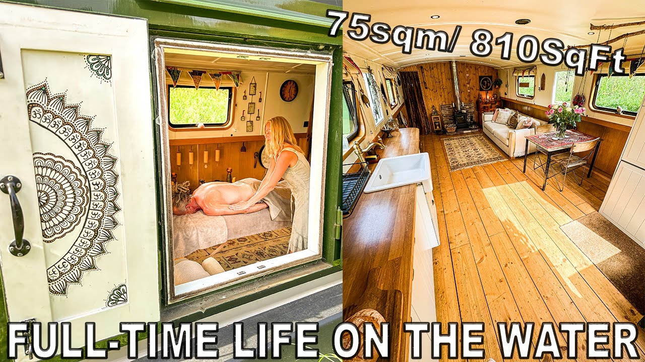 Life on the water - Gorgeous house boat - YouTube