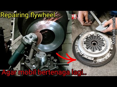 How To Repairing Flywheel With the Lathe | Cara Memperbaiki Roda Gila Agar Normal Lagi