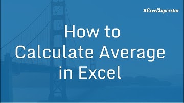 Average formula in Excel | Average Function
