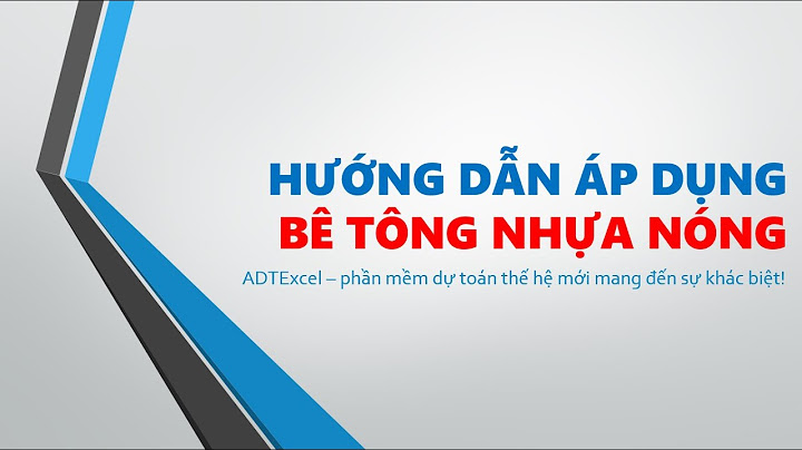 Tiêu chuẩn be tông nhựa mới nhất