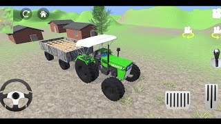 swaraj tractor driving village simulator 3D gameplay screenshot 2
