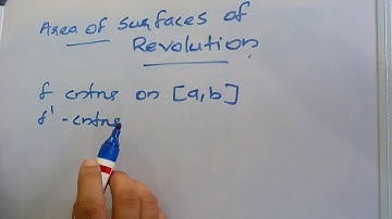 AREA OF SURFACE OF REVOLUTION [CLASS 1](for second sem BSc complementary Mathematics)
