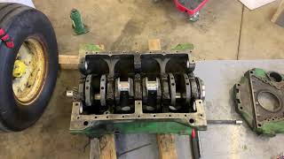 Installing Cylinder Liners and Crankshaft in the John Deere 2510 Part 20