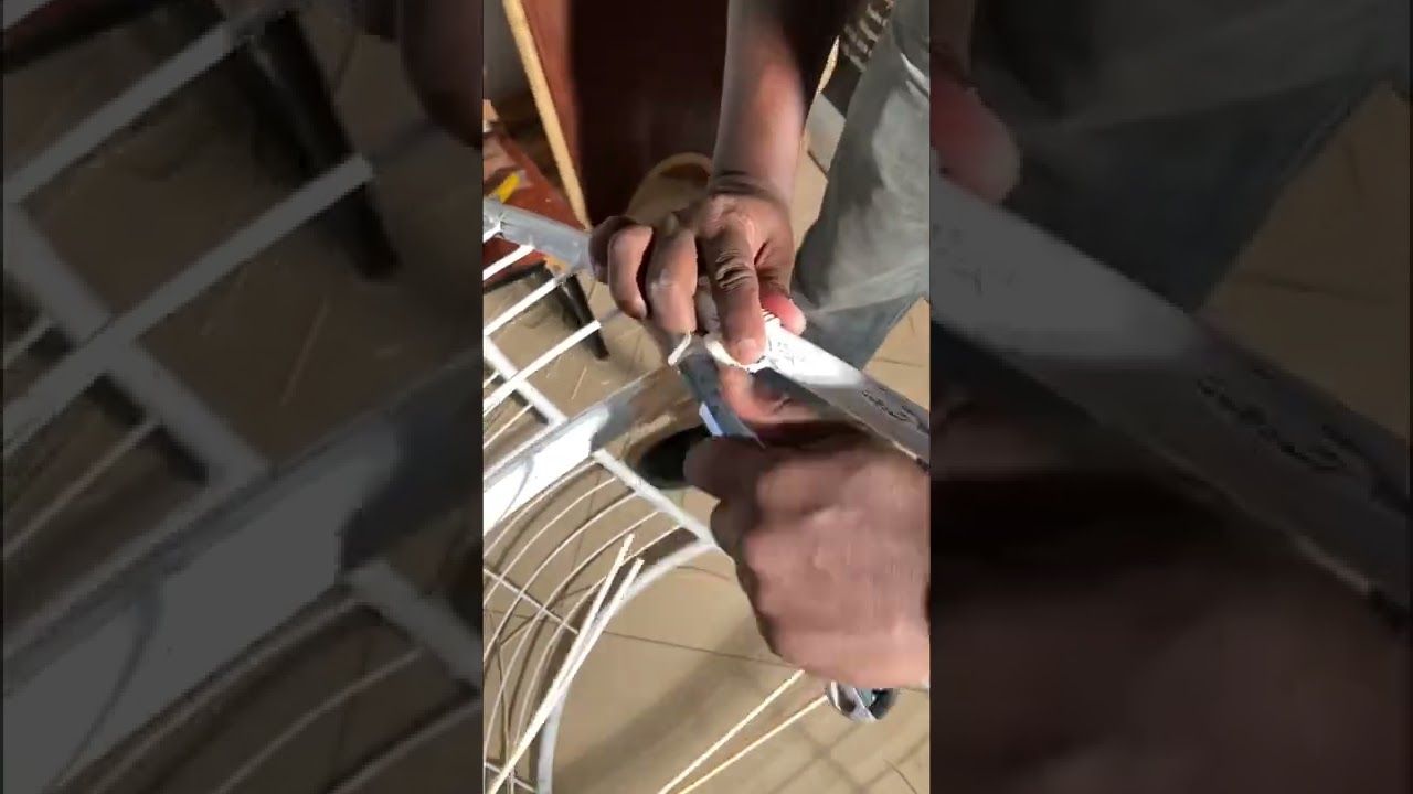 How we cover our rattan  joints before weaving.