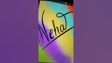 NEHA name signature on procreate #trending #procreate #shortsvideo