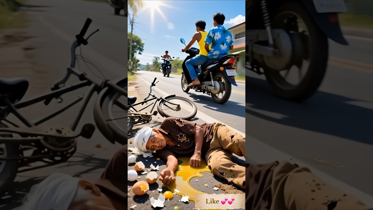 Helping a grandfather in a traffic accident 