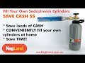 How to fill your own sodastream cylindersbottles at home  save cash  more convenient