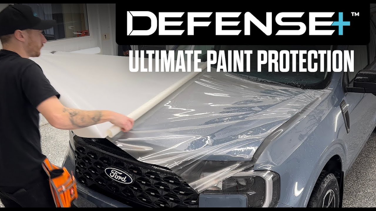 Полная установка защитной пленки PPF на переднюю часть кузова с защитной пленкой Defense+.