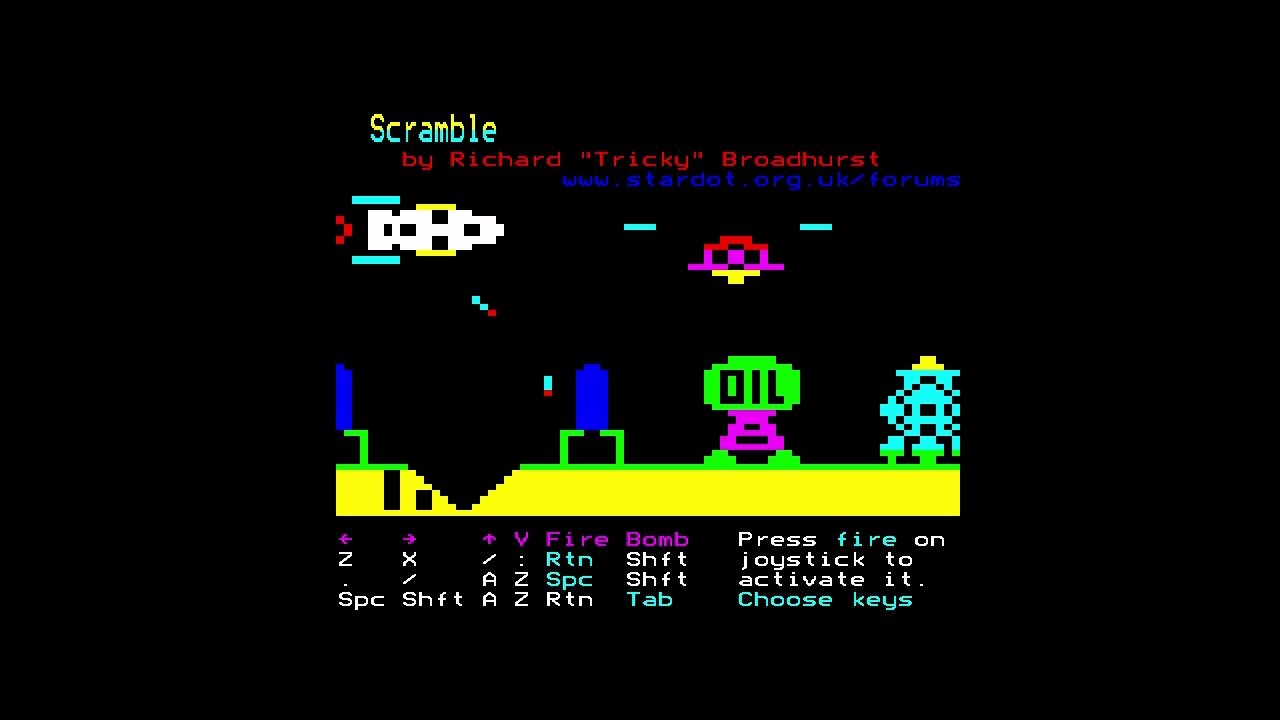 Scramble for the BBC Micro with voice over