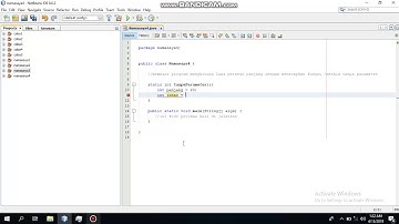 Program java menghitung luas persegi panjang dengan fungsi/method tanpa menggunakan parameter