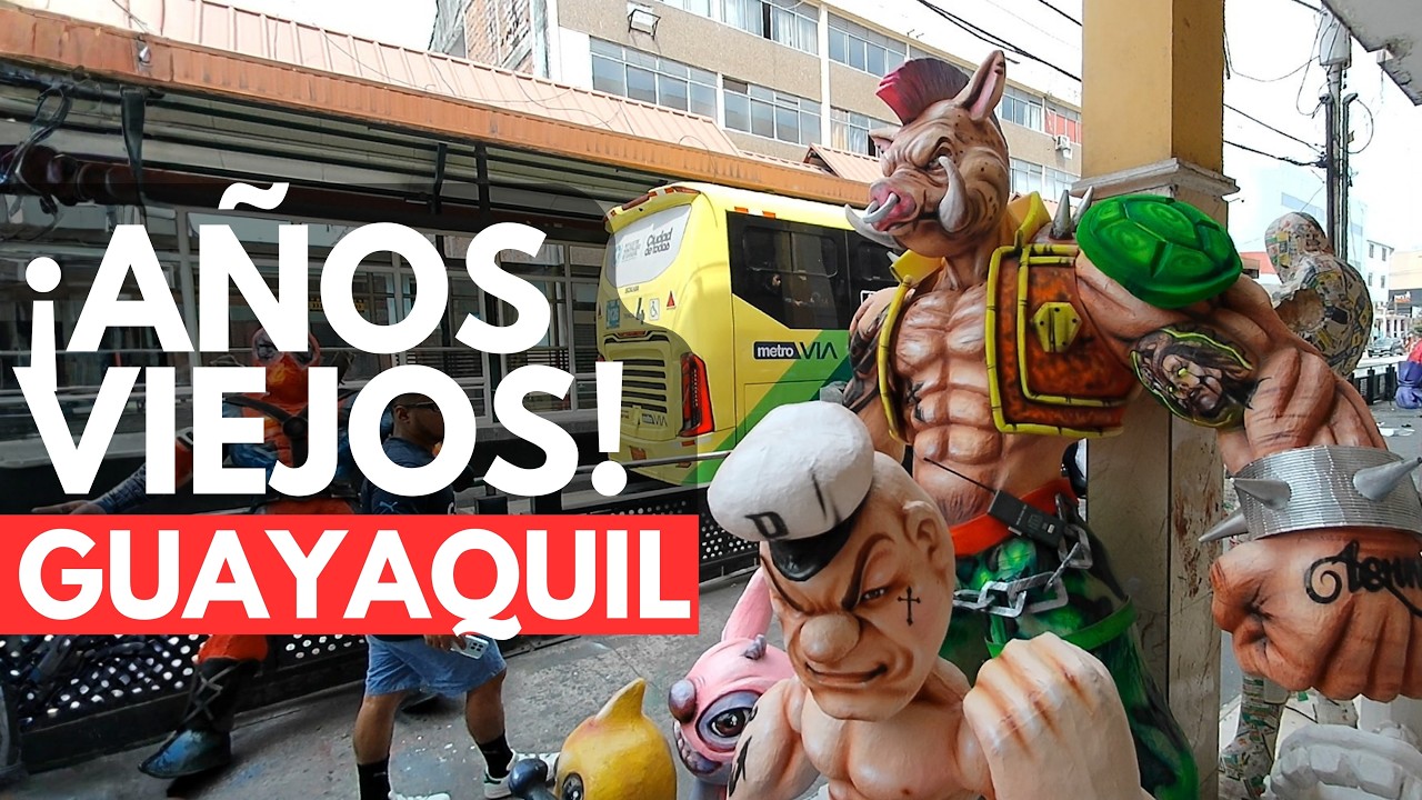 La tradición más PELIGROSA de GUAYAQUIL🧨🇪🇨 | RECORRIDO de los Años Viejos  en 4K