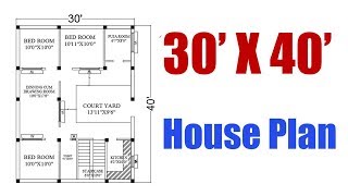 30 X 40 feet House Plan | घर का नक्सा 30 फ़ीट X 40 फ़ीट | Ghar Ka Naksha |