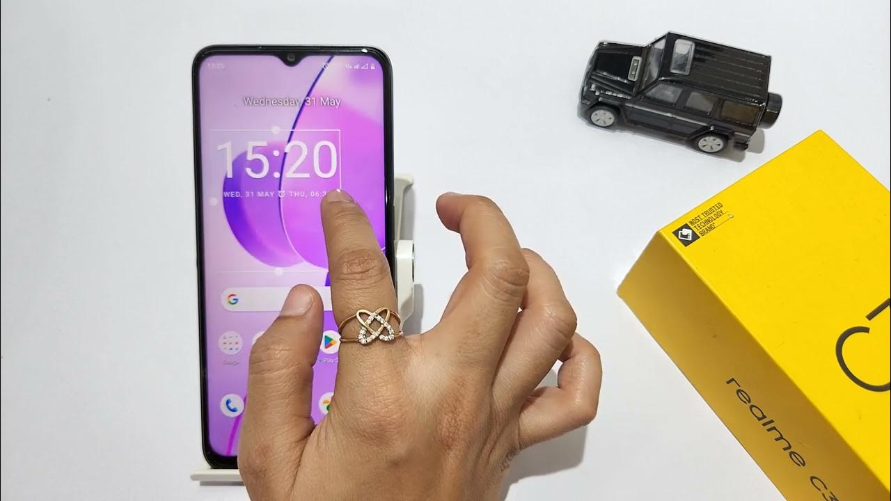 how-to-set-clock-on-home-screen-in-realme-c31-c30-c30s-home-screen-pe