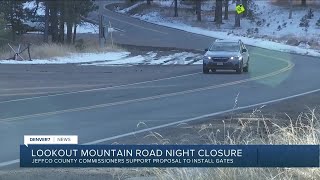 Jeffco county commissioners support proposal to close Lookout Mtn. Road at night