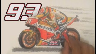 MotoGP - Marc Marquez - CARA MENGGAMBAR DAN MEWARNAI GAMBAR  MotoGP