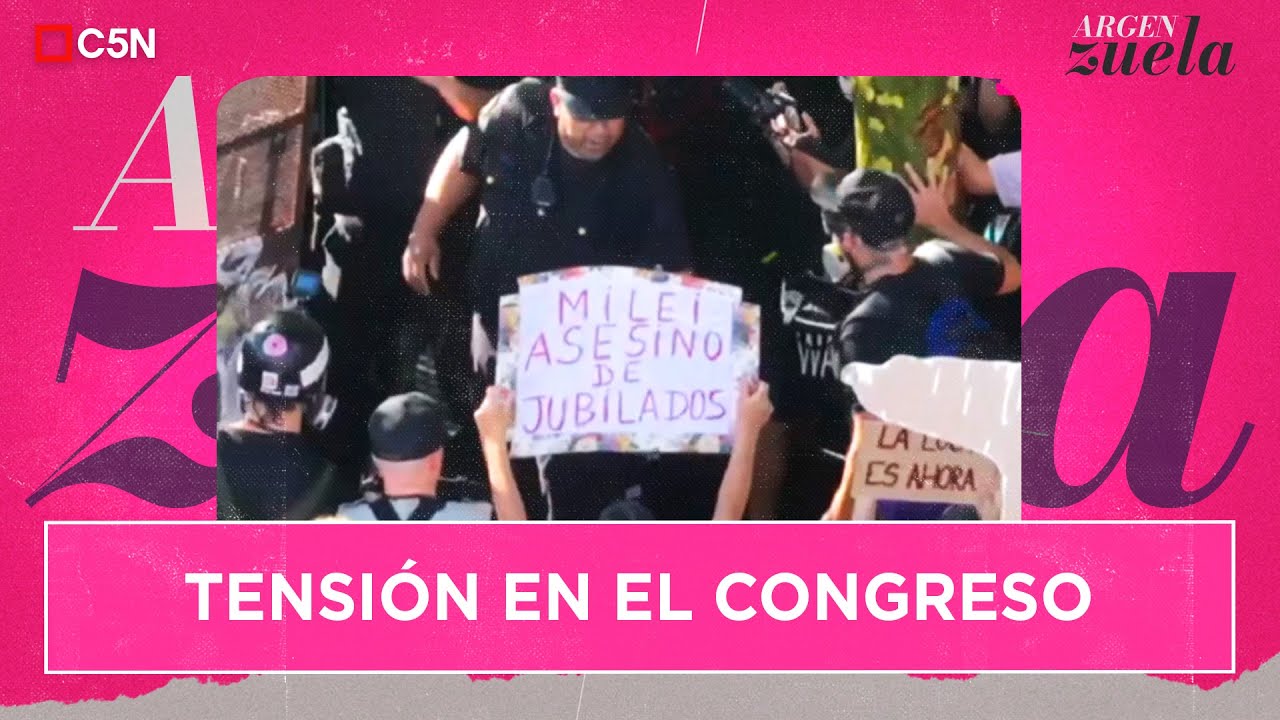 Agresiones en el CONGRESO en una NUEVA marcha de JUBILADOS